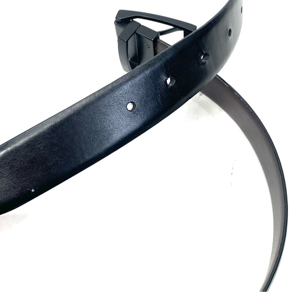 ORIGINAL PENGUIN Brown & Black Genuine Leather Reversible Belt Mens 38 EUC - Picture 4 of 7